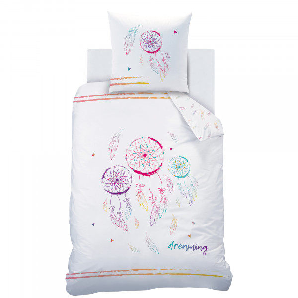 Matt & Rose Kinder-Bettwäsche Traumfänger Dreaming 135 x 200 cm + 80 x 80 cm 100% Baumwolle Renforcé