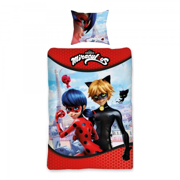 Miraculous Ladybug Paris Bettwäsche Linon / Renforcé CatNoir Bettbezug