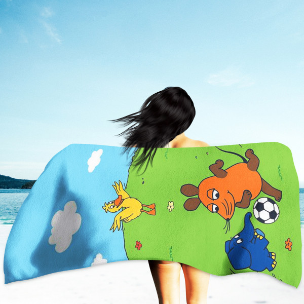 Die Sendung mit der Maus Badetuch Fußball 75x150 cm