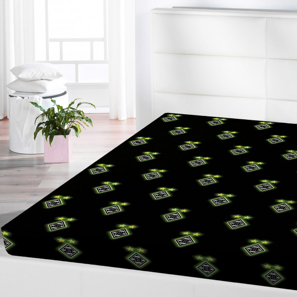 Borussia Mönchengladbach Spannbettlaken Schwarz 90/100 x 190/200 cm