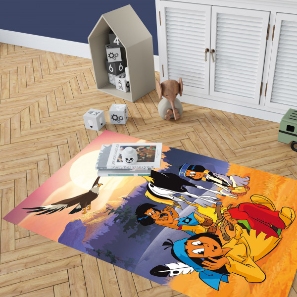 Kinderteppich Yakari Lagerfeuer 100x133 cm