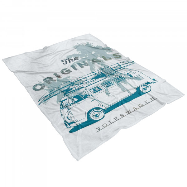 VW Volkswagen Decke Retro Originals 130x170 Kuscheldecke Fleece-Decke