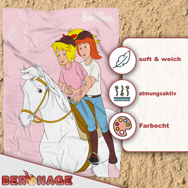 Bibi und Tina Pferde Decke 130x170 cm