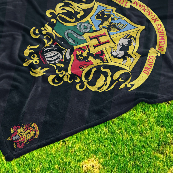 Harry Potter Decke Hogwarts 150x200 cm Kuscheldecke Wohndecke Fleecedecke