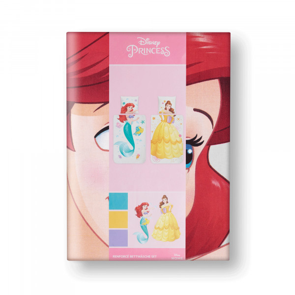 Disney Princess Bettwäsche Suit-Up Arielle und Belle Renforcé / Linon