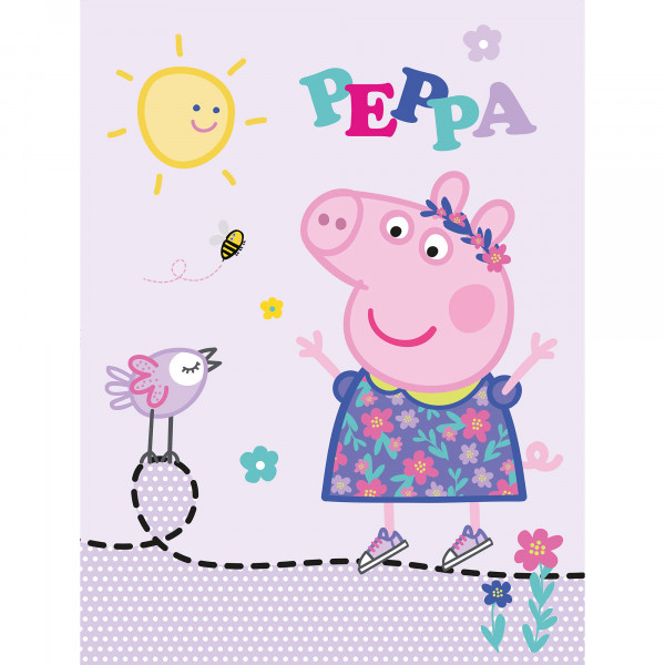 Kinderteppich Peppa Wutz Pig Happy Rosa 100x133