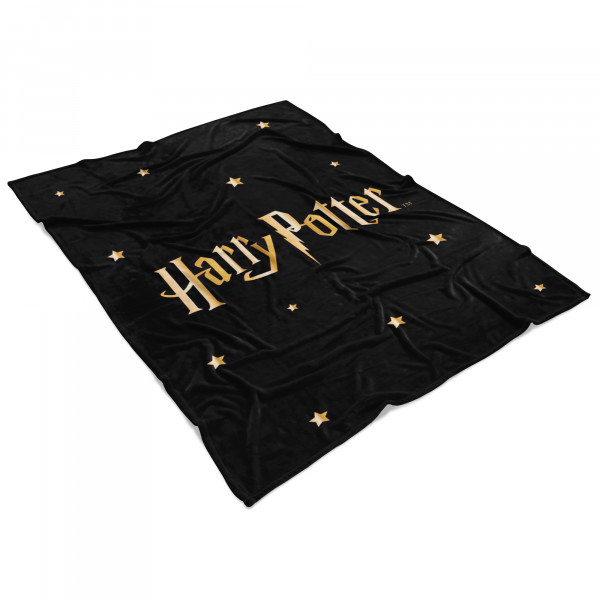 Harry Potter Decke Stars 130x170 cm Kuscheldecke Wohndecke Fleecedecke