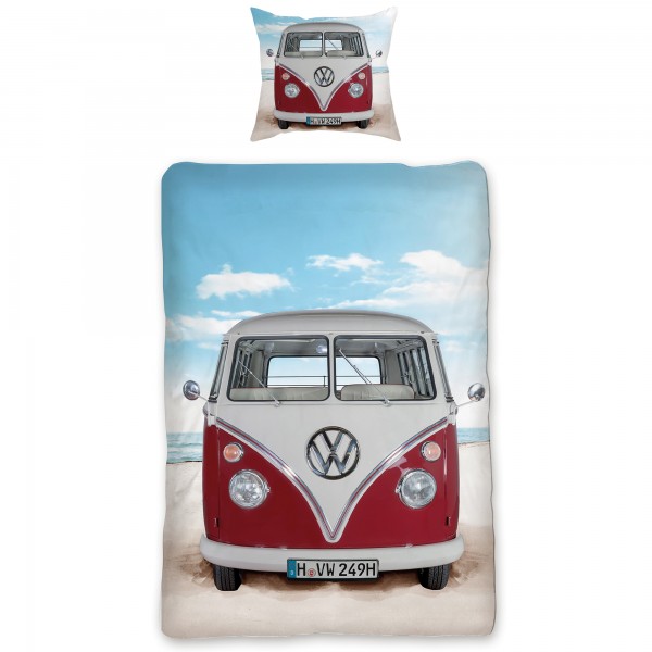 VW Volkswagen Bulli Beach 089 Bettwäsche Linon / Renforcé