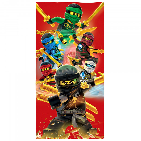 Lego Ninjago Badetuch Champion Fire Rot 70x140