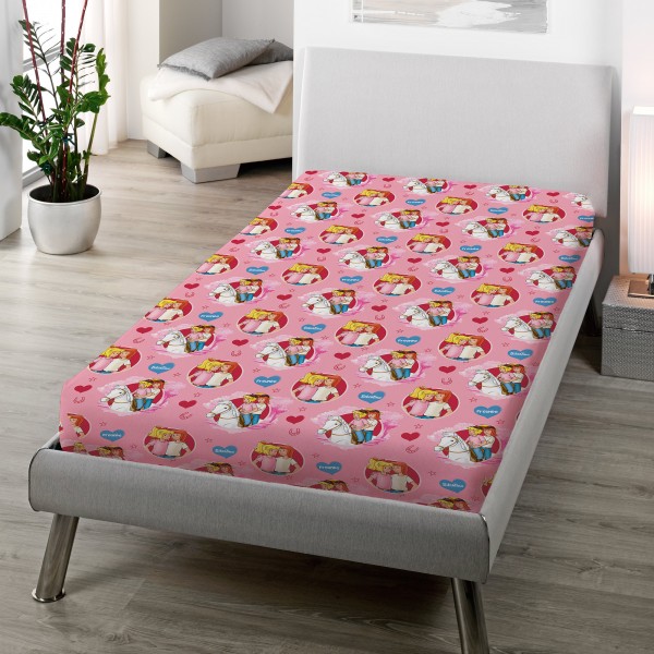 Bibi und Tina Spannbettlaken Freunde 90/100 x 190/200 cm