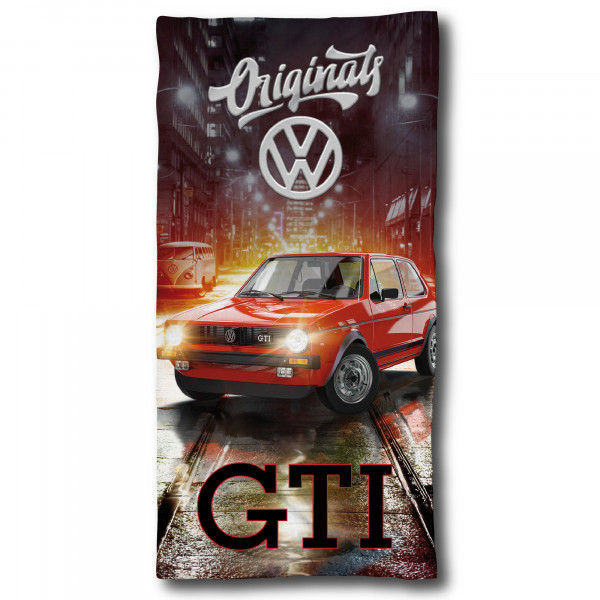 VW Volkswagen Badetuch Golf GTI Rot 75x150 cm