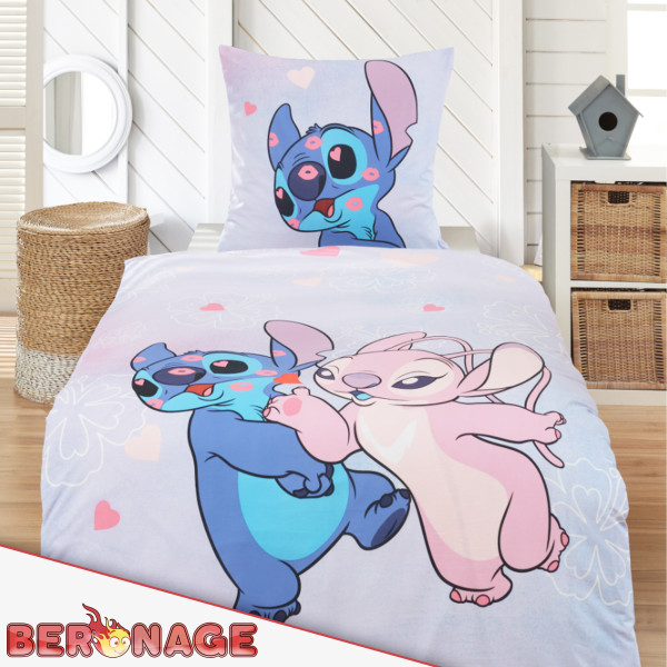 Lilo und Stitch Angel Hearts Disney Bettwäsche Linon / Renforcé