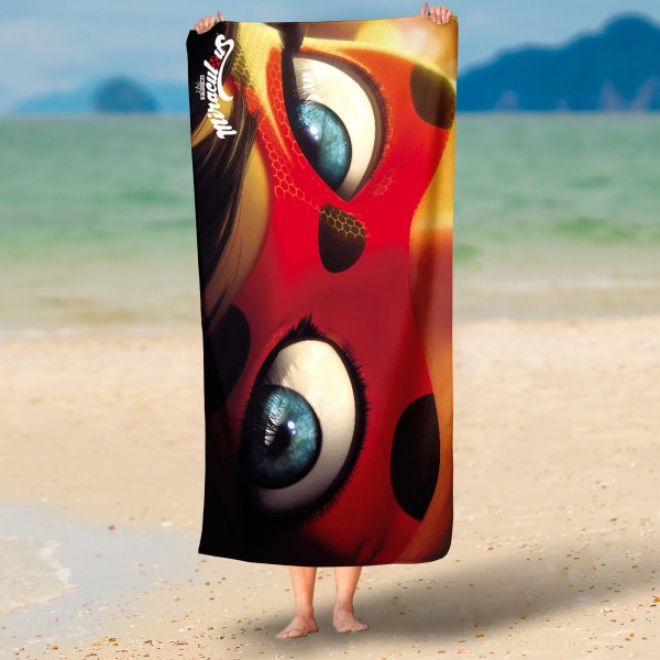 Miraculous Ladybug Eyes 018 Badetuch 75 x 150 cm Strandlaken Strandtuch Handtuch