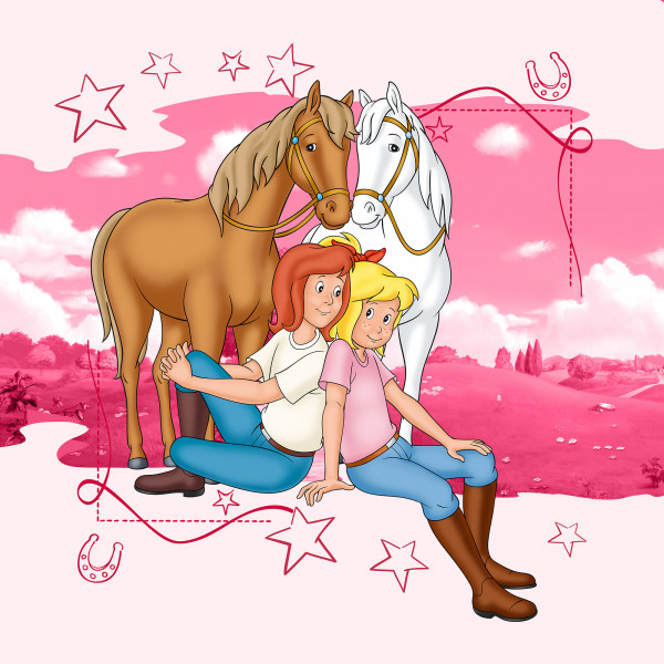 Bibi und Tina Reiter Kissen 40x40 cm