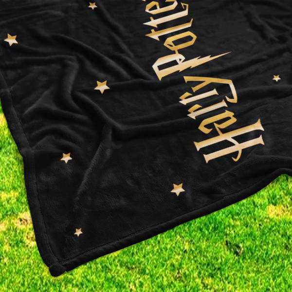 Harry Potter Decke Stars 130x170 cm Kuscheldecke Wohndecke Fleecedecke