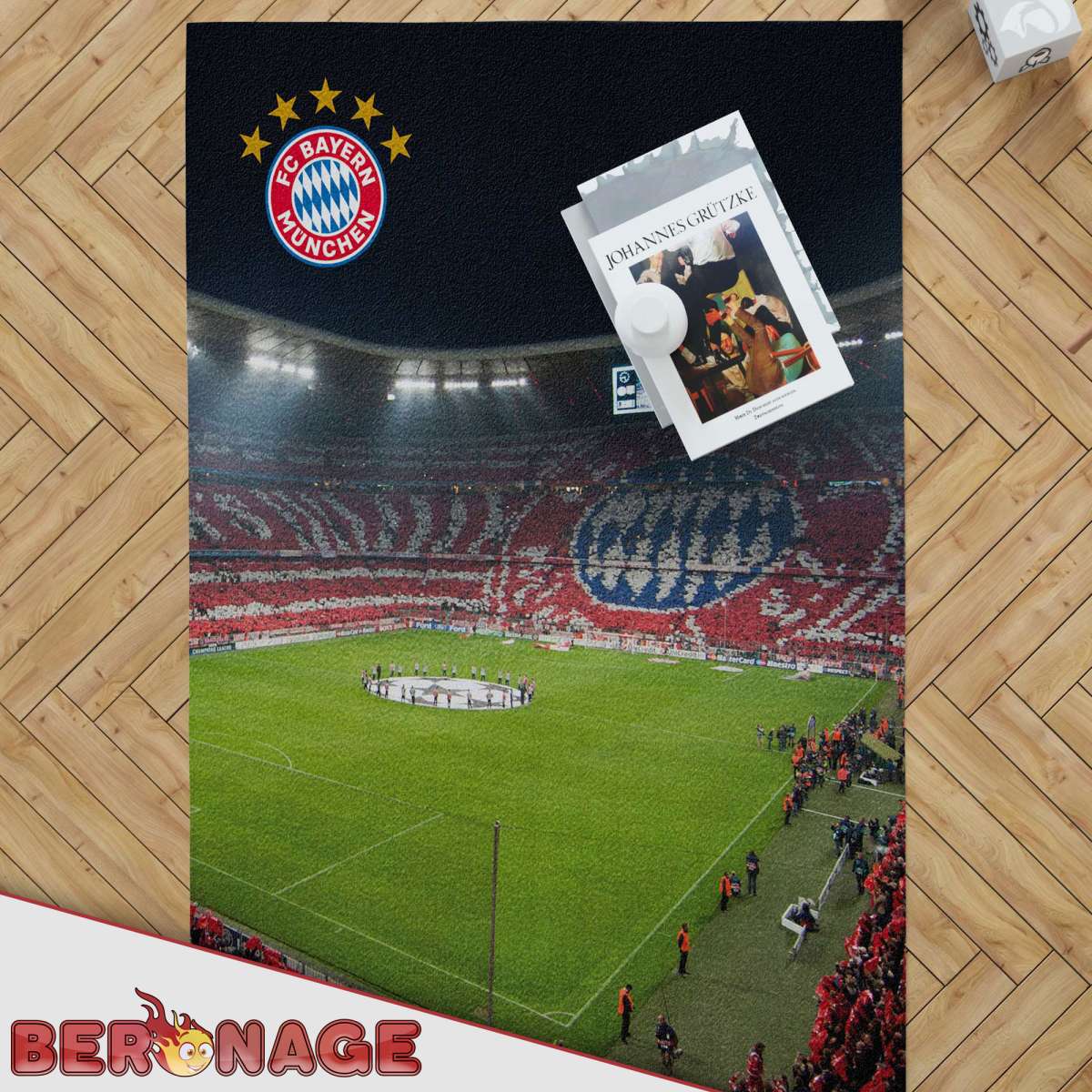 FC Bayern München Reversible Bed Linen Player 135 x 200 cm 80 x 80 cm