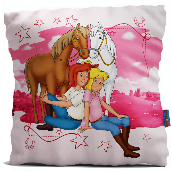 Bibi und Tina Reiter Kissen 40x40 cm