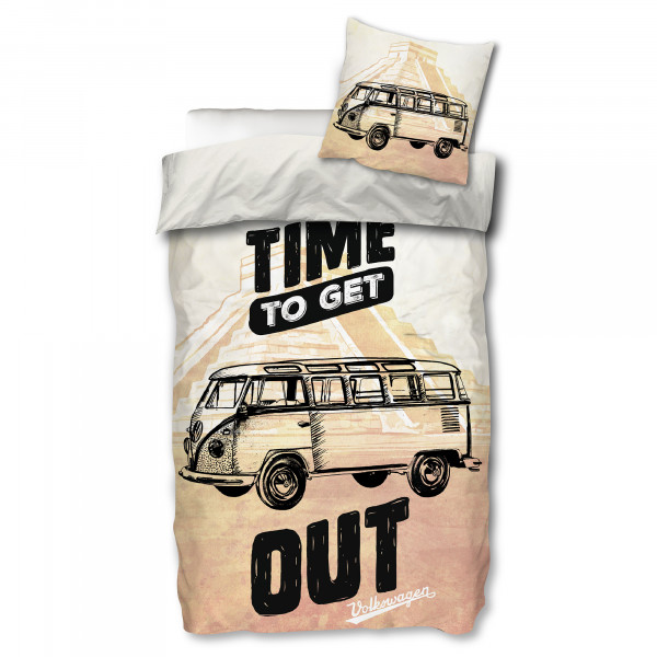 VW Volkswagen Bulli Time Out Bettwäsche Linon / Renforcé 069 Bettbezug