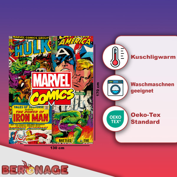 Marvel Decke Comics 130x170 cm