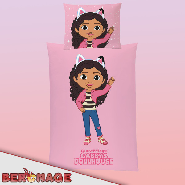 Gabby's Dollhouse Bettwäsche Rosa und Pink Superweiche Flanell-Qualität