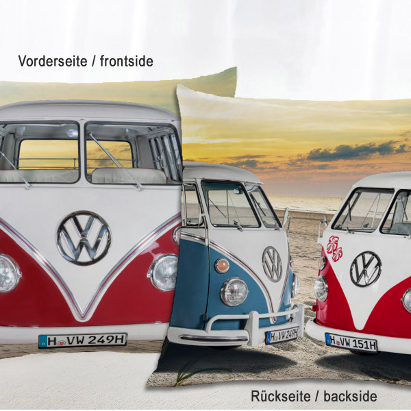 VW Volkswagen Bulli T1 085 40 x 40 cm Kuschelkissen passend zur Bettwäsche
