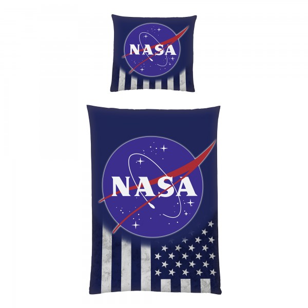 NASA Stars & Stripes Glow in The Dark Bettwäsche Linon / Renforcé