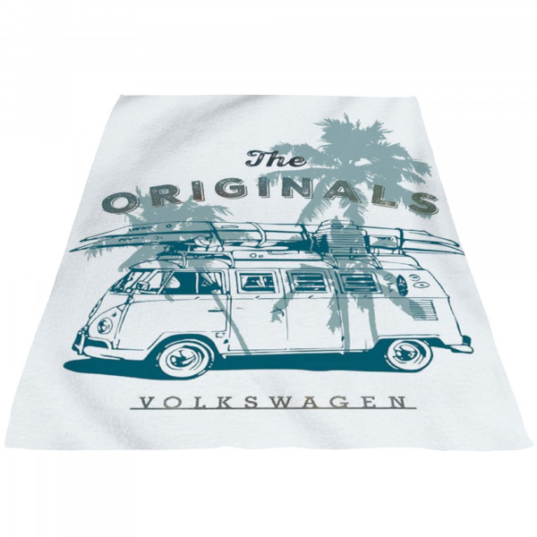 VW Volkswagen Decke Retro Originals 130x170 Kuscheldecke Fleece-Decke