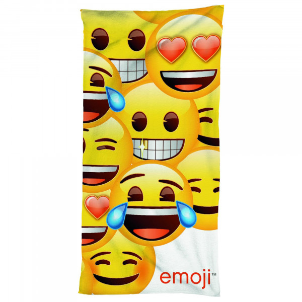 Emoji Badetuch Smiley 75x150