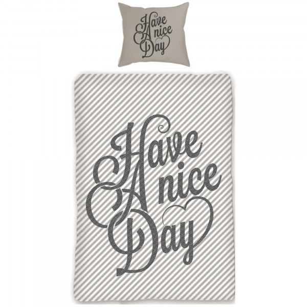 Have A Nice Day Bettwäsche Linon / Renforcé Spruche Text Bettbezug