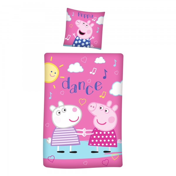 Peppa Wutz Pig Dance Bettwäsche Linon / Renforcé