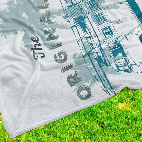 VW Volkswagen Decke Retro Originals 130x170 Kuscheldecke Fleece-Decke