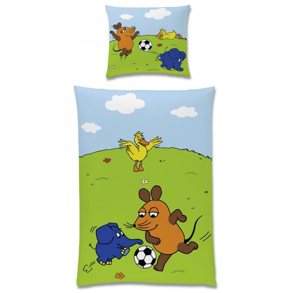 Die Sendung mit der Maus Fußball-Turnier Bettwäsche Linon / Renforcé