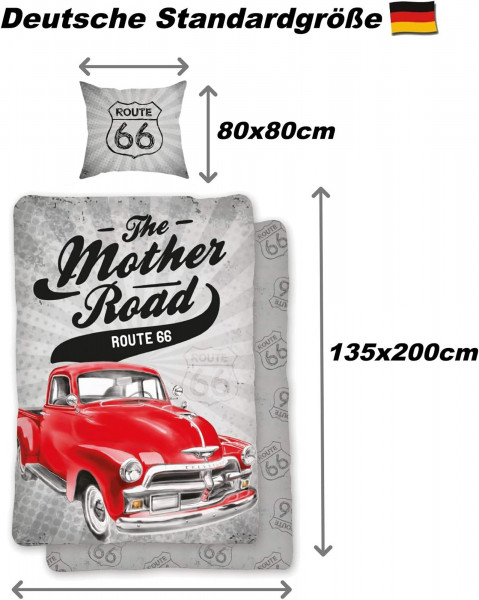 ROUTE 66 Mother Road Bettwäsche Linon / Renforcé