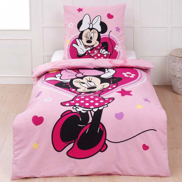 Minnie Mouse Sweet Pink Bettwäsche Biber / Flanell