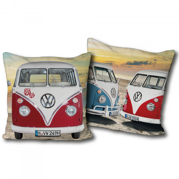 VW Volkswagen Bulli T1 085 40 x 40 cm Kuschelkissen passend zur Bettwäsche