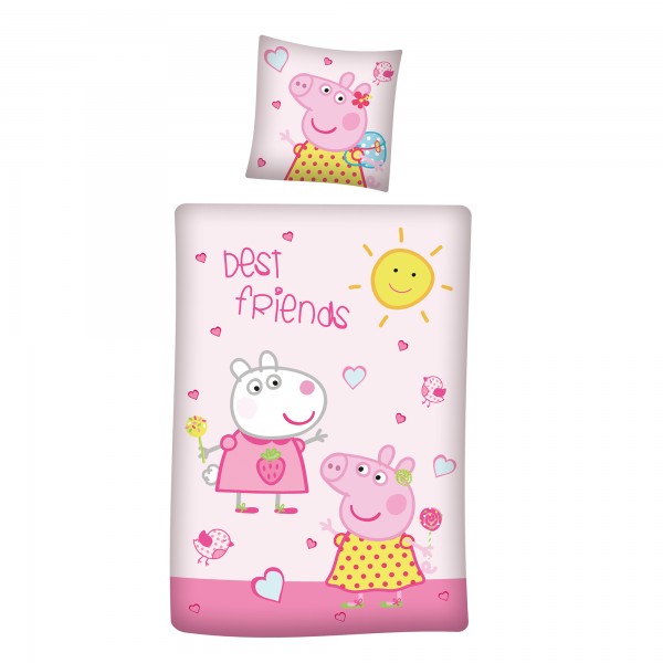 Peppa Wutz Pig Friends Bettwäsche Linon / Renforcé