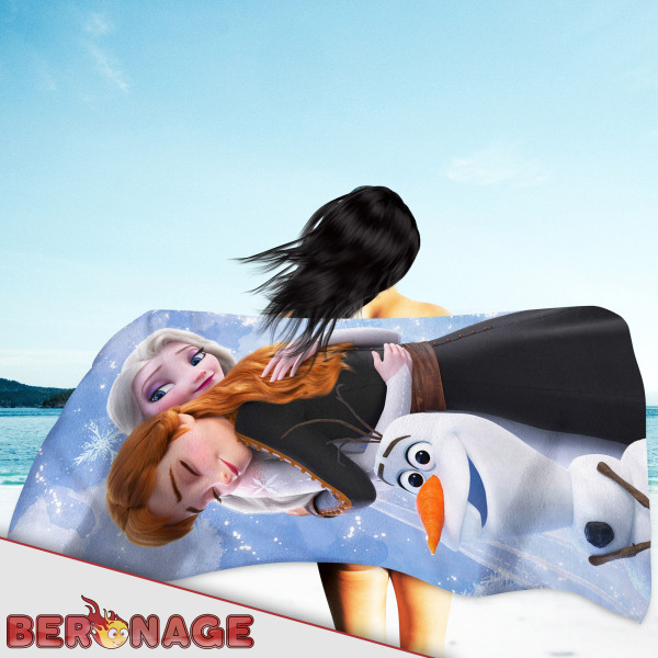 Frozen die Eiskönigin Badetuch Anna, Elsa und Olaf 60x120 cm