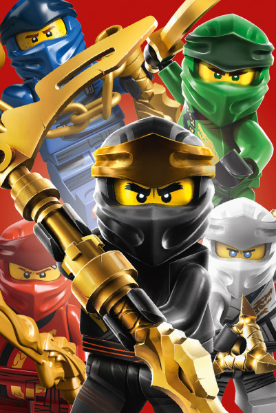 Lego Ninjago Decke Fighting 120x150 cm Kuscheldecke Wohndecke Fleecedecke