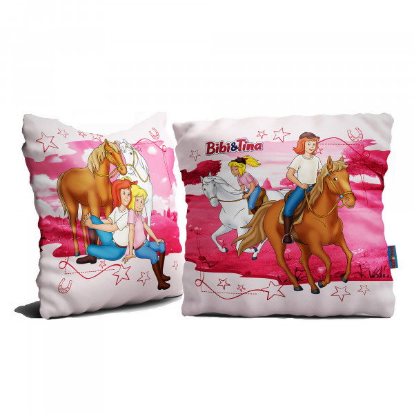 Bibi und Tina Reiter Kissen 40x40 cm