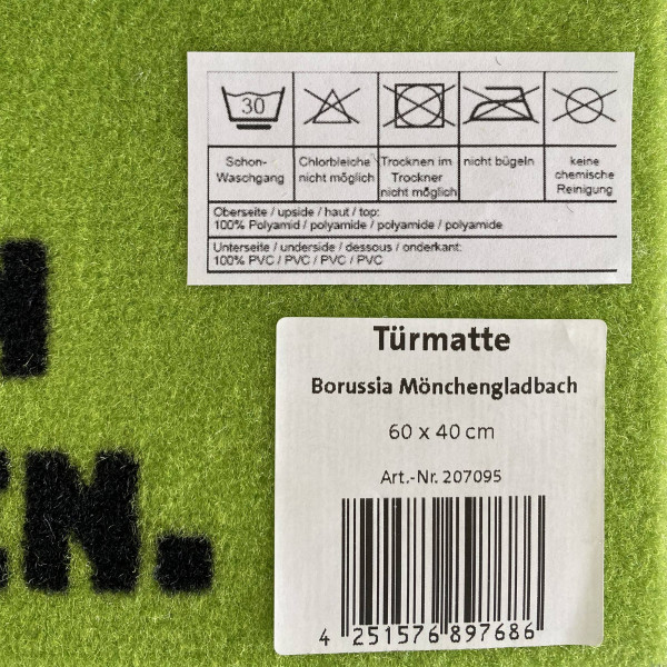 Borussia Mönchengladbach Fußmatte Die Fohlen-Elf 60x40 cm Fußabstreifer