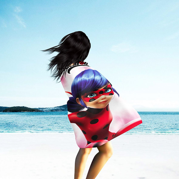 Miraculous Ladybug Running 007 Badetuch 75 x 150 cm