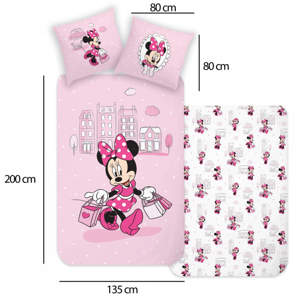 Minnie Mouse Shopping Bettwäsche Linon / Renforcé