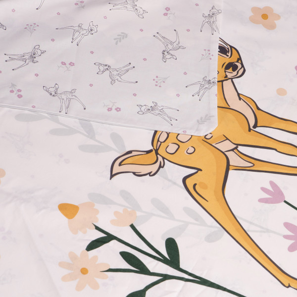 Bambi Flower Baby / Kleinkind Bettwäsche Linon / Renforcé