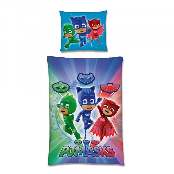 PJ Masks Night Bettwäsche Biber / Flanell Kinder Helden Bettbezug