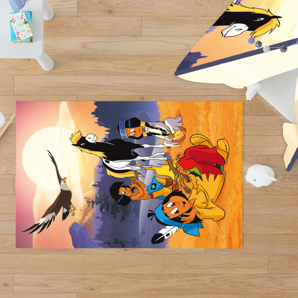 Kinderteppich Yakari Lagerfeuer 100x133 cm