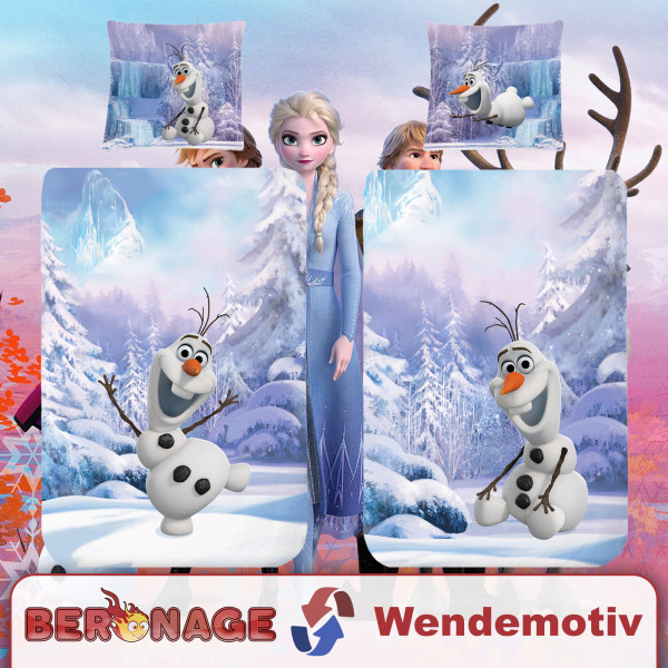 Frozen Die Eiskönigin Olaf Der Schneemann Bettwäsche Biber / Flanell