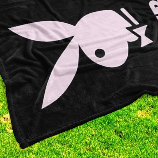 Playboy Decke Bunny 150x200 cm Kuscheldecke Häschen Fleece-Decke