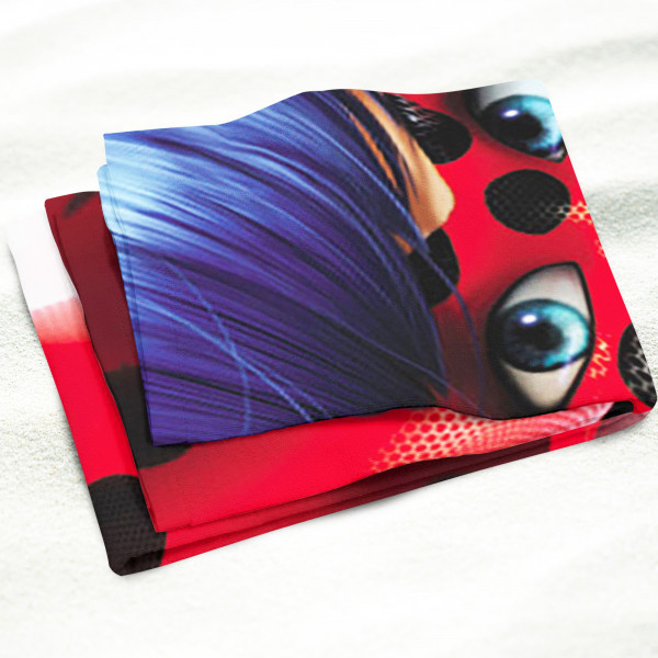 Miraculous Ladybug Running 007 Badetuch 75 x 150 cm
