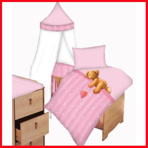 Bettausstattung Bettset TRAUM BÄRCHEN HERZ NEU/OVP