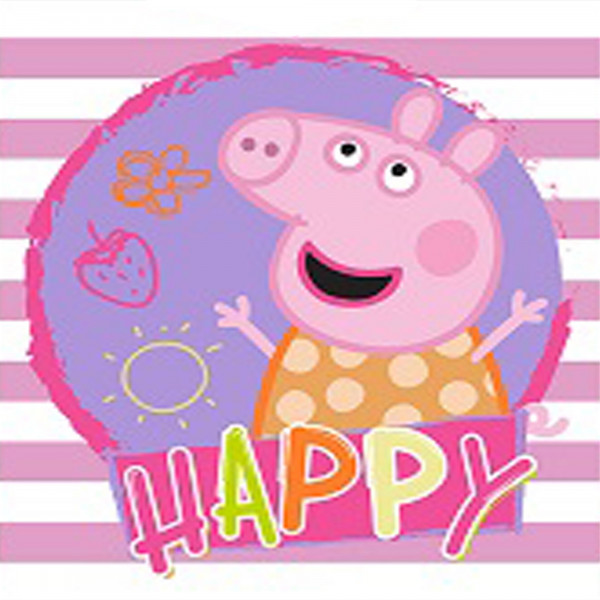 Peppa Wutz Pig Kinder Kapuzen Bade-Poncho Happy 55x110 cm Bademantel Poncho